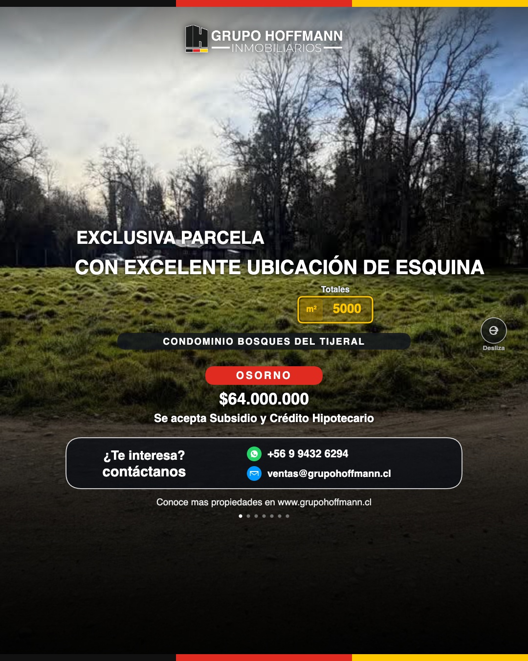 Espectacular Parcela a 5 minutos de Osorno